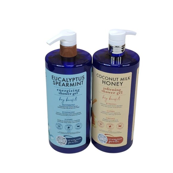 Pharm Table 2pk Eucalyptus Spearmint Shower Gel Coconut Milk Honey 32 oz - Picture 2 of 9